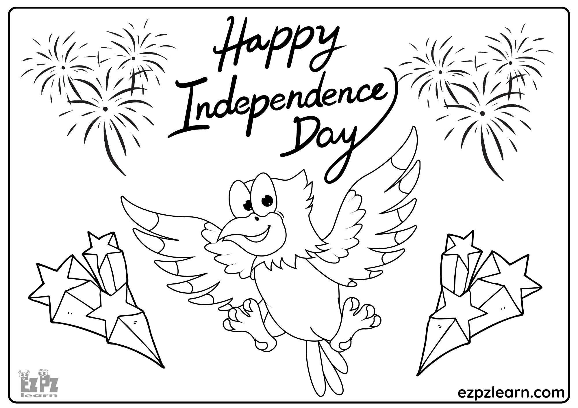 4th of July Independence Day Coloring Page 8 